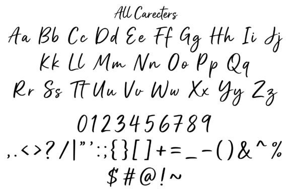 Casual Handwriting Font PNG with transparent background - Preview 2