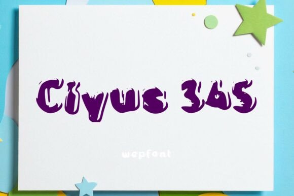 Ciyus 345 Font PNG with transparent background - Preview 1