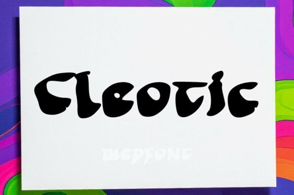 Cleotic Font PNG with transparent background - Preview 1