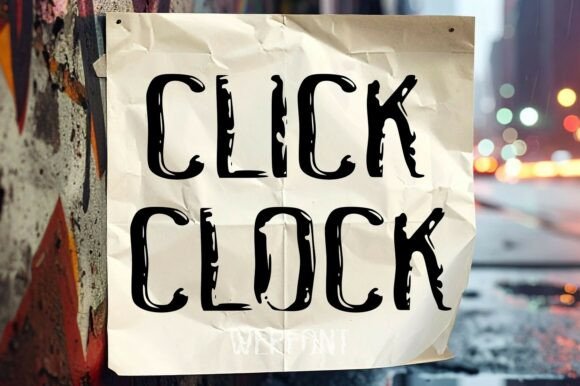 Click Clock Font - Preview 1