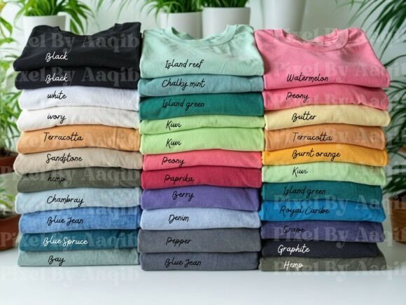 Comfort Colors C1717 T Shirt Color Chart