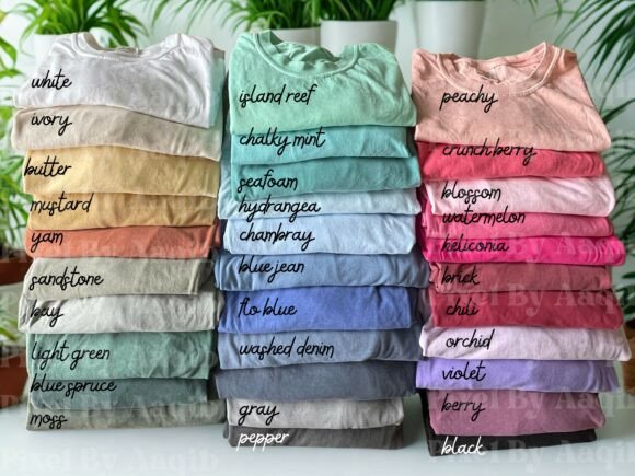 Comfort Colors 1717 T Shirt Color Chart Graphic Product Mockups By Pixel By Aaqib