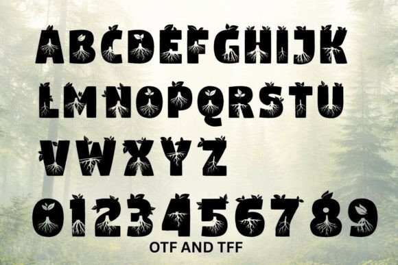 Deep Roots Font PNG with transparent background - Preview 1