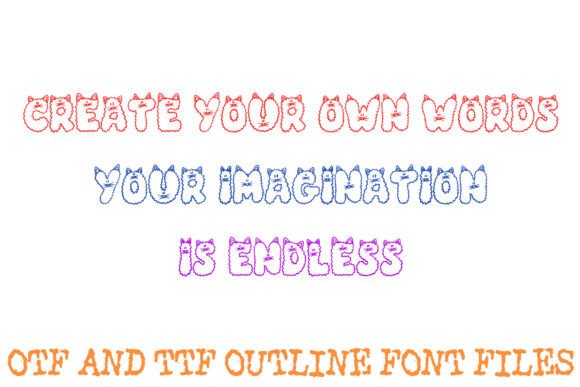 Fluffy Cat Font - Preview 2