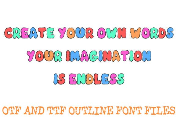 Fluffy Letters Font - Preview 2