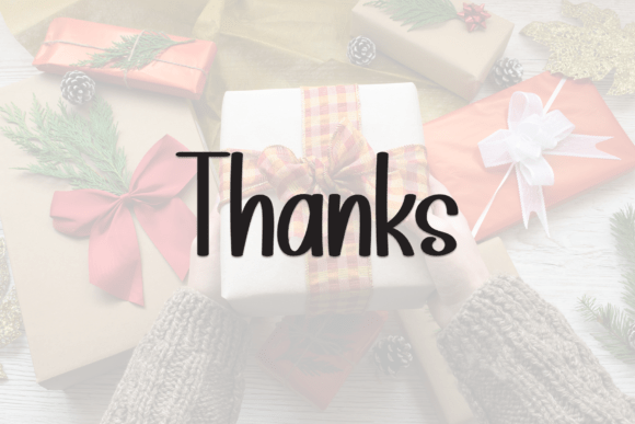 Holiday Gift Font PNG with transparent background - Preview 5