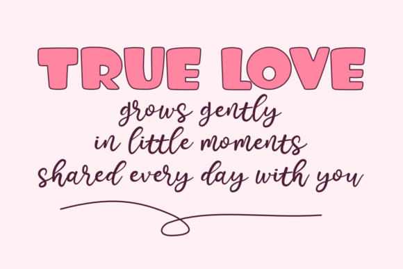 Little Moment Love Duo Font PNG with transparent background - Preview 2