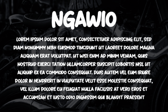 Ngawio Font PNG with transparent background - Preview 2