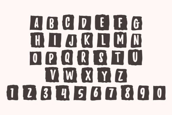 Paper Frame Font PNG with transparent background - Preview 3