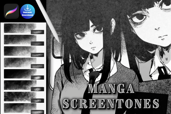 Procreate Manga Screentone Brush