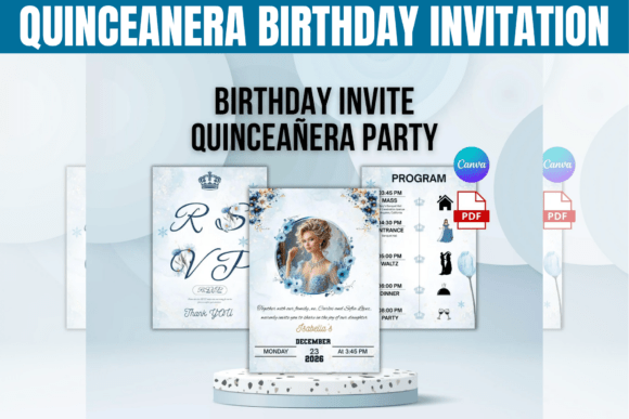 Quinceanera Birthday Invitation Template