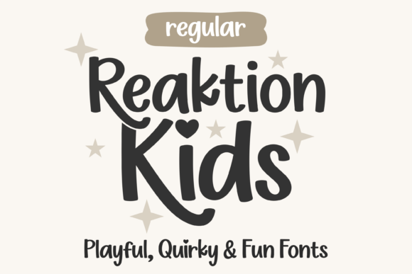 Reaktion Kids Regular Display Font By TonisArtStudio