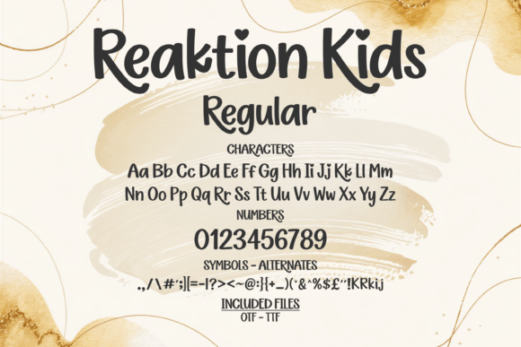 Reaktion Kids Regular Font PNG with transparent background - Preview 2