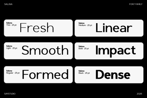 Saluna Font font preview - 5