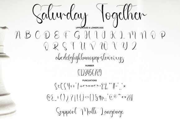 Saturday Together Font PNG with transparent background - Preview 5