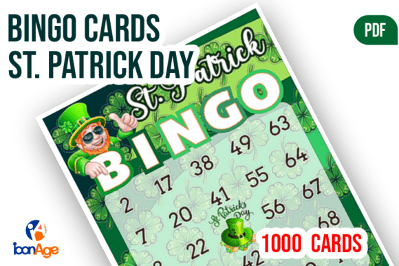 St Patrick Patricio BINGO CARDS 1000