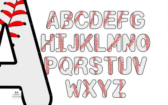 Army Baseball Font Font - Preview 2