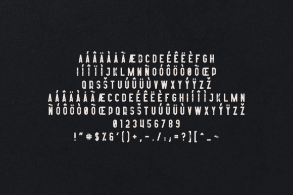 Afterclap Textured Edition Font PNG with transparent background - Preview 4