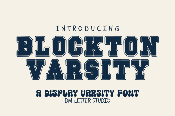 Blockton Varsity Fuentes Display Fuente Por Sharon ( DmStudio )