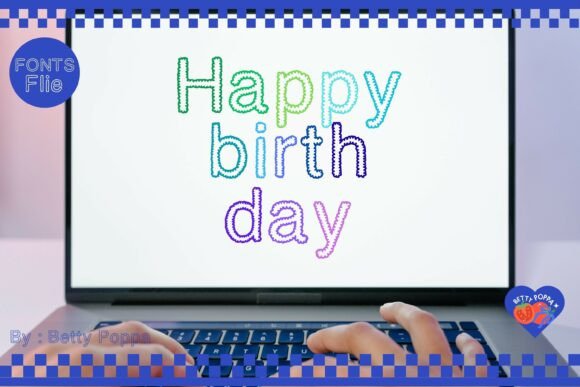 Bubbly Line Font - Preview 4