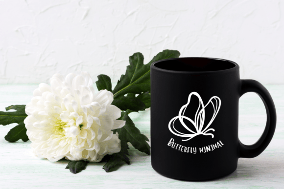 Butterfly Minimal Font PNG with transparent background - Preview 4