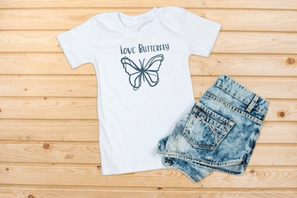 Butterfly Minimal Font PNG with transparent background - Preview 5