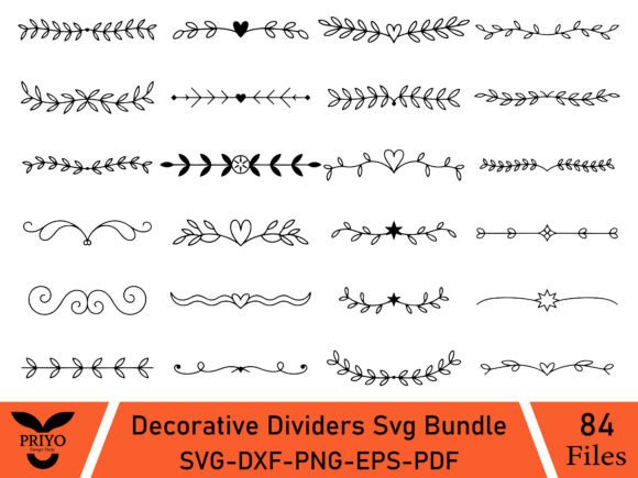 Decorative Dividers Svg Bundle