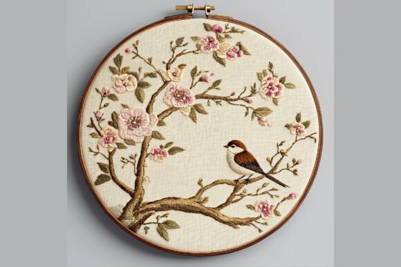 Delicate Birds Sitting on Blossoming 20
