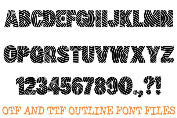 Fingerprint Swirl Font - Preview 1