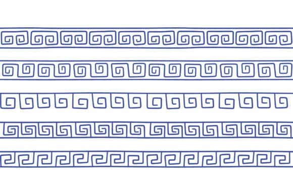 Greek or Rome Doodle Seamless Border