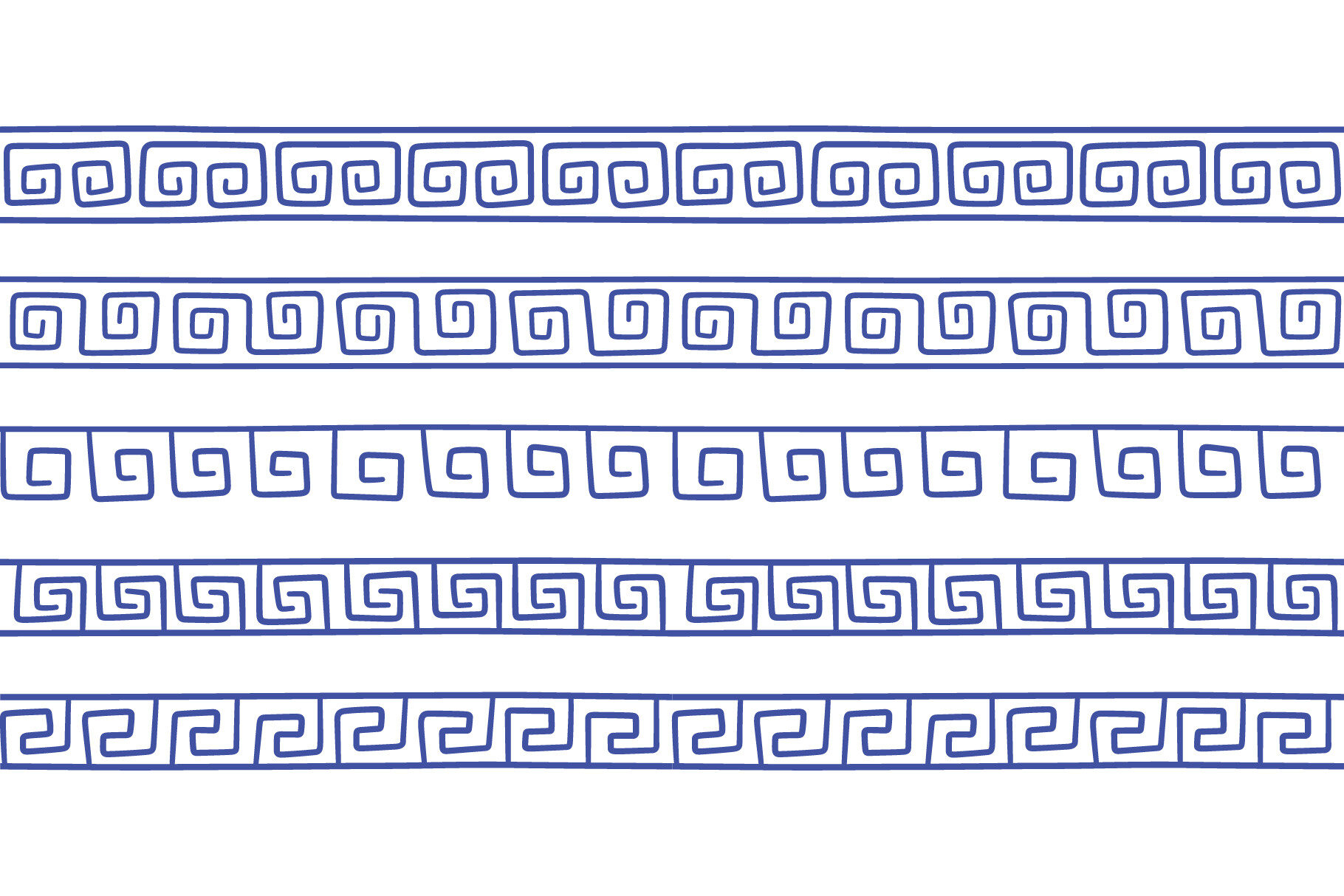 Greek or Rome Doodle Seamless Border