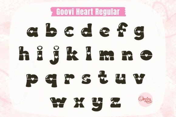 Groovi Heart Font font preview - 6