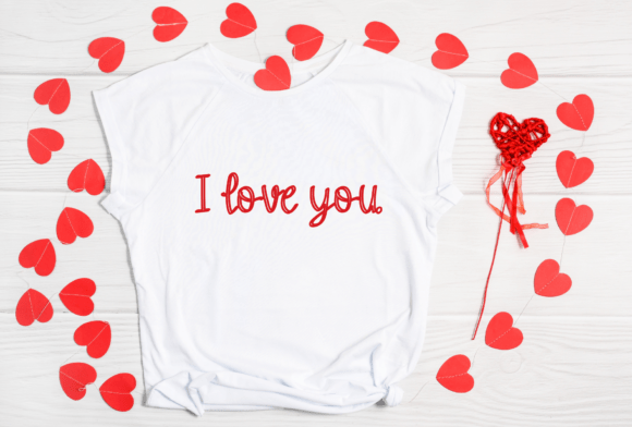 Heart Sprinkle Font PNG with transparent background - Preview 4