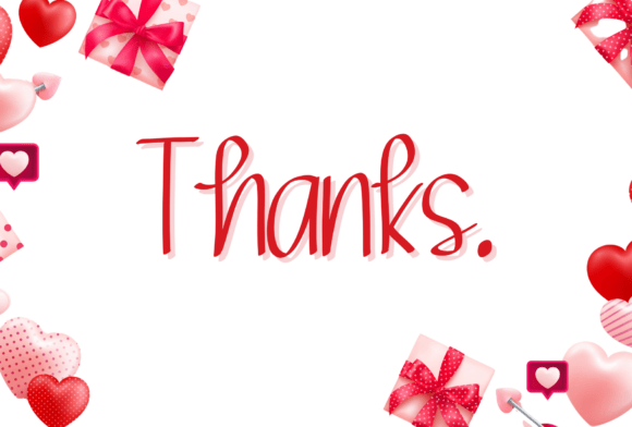 Heart Sprinkle Font PNG with transparent background - Preview 5