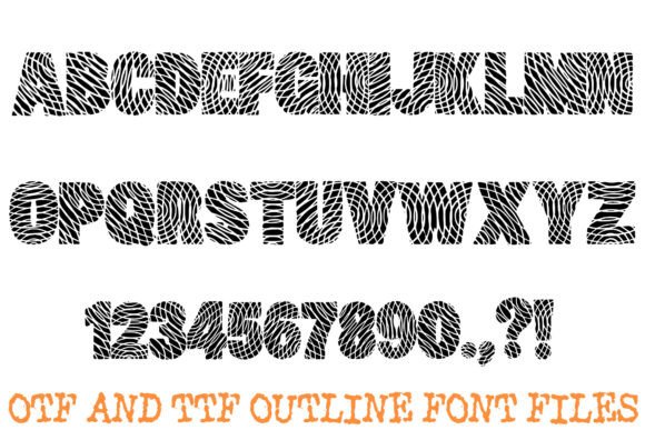 Hypnotic Swirl Font PNG with transparent background - Preview 1
