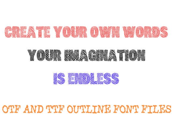 Hypnotic Swirl Font PNG with transparent background - Preview 2