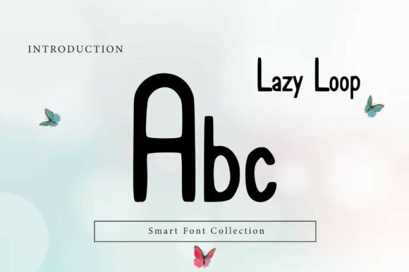 Lazy Loop Font PNG with transparent background - Preview 1