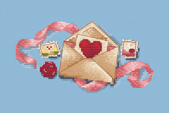 Love Letter Cross Stitch Pattern