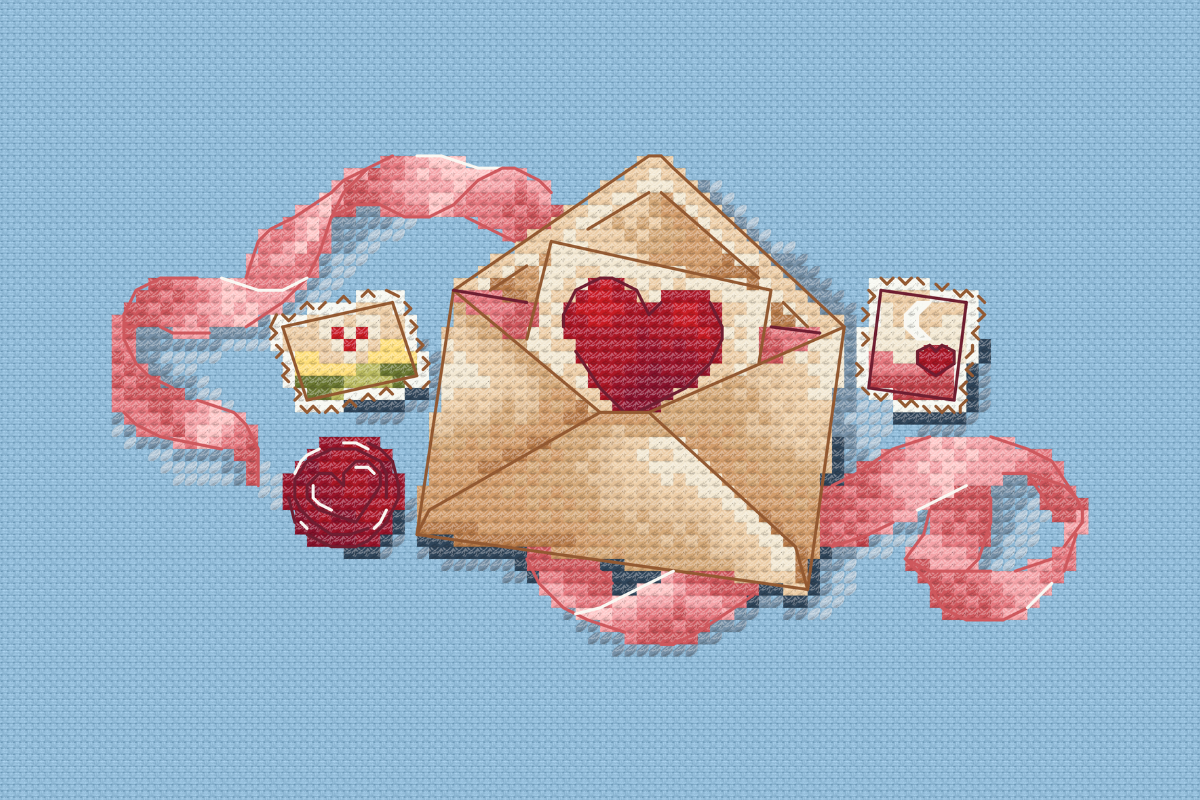 Love Letter Cross Stitch Pattern