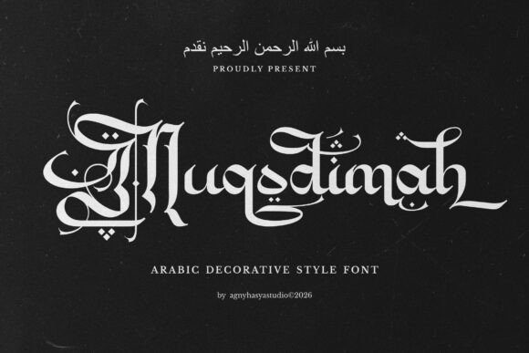 Muqodimah Font by agnyhasyastudio · Creative Fabrica font preview