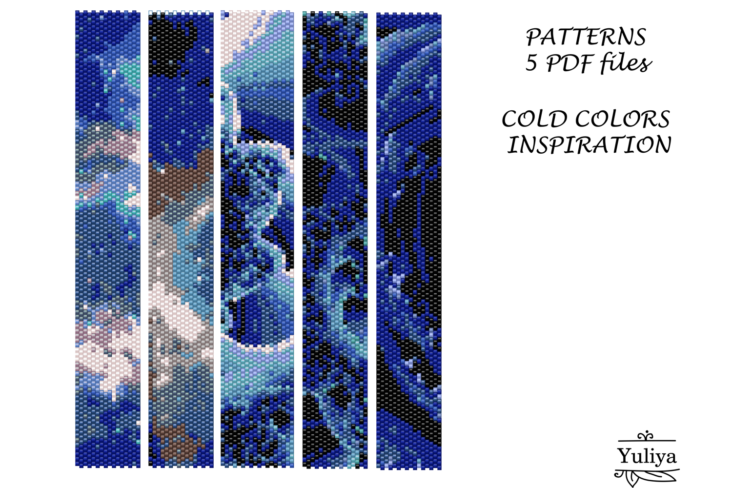 Peyote Bracelet Pattern Cold Colors PDF