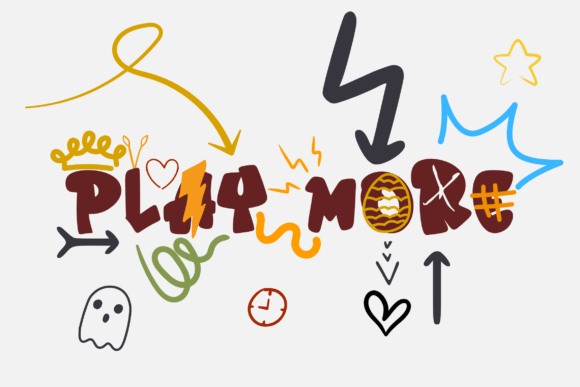 Playdough Font PNG with transparent background - Preview 1