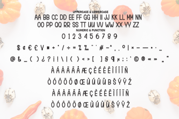 Pumpkin Ornaments Font PNG with transparent background - Preview 6