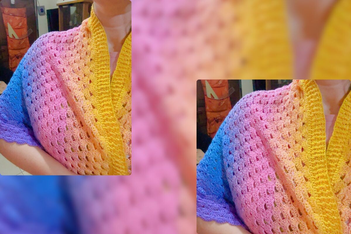 Rainbow Shawl Crochet Pattern