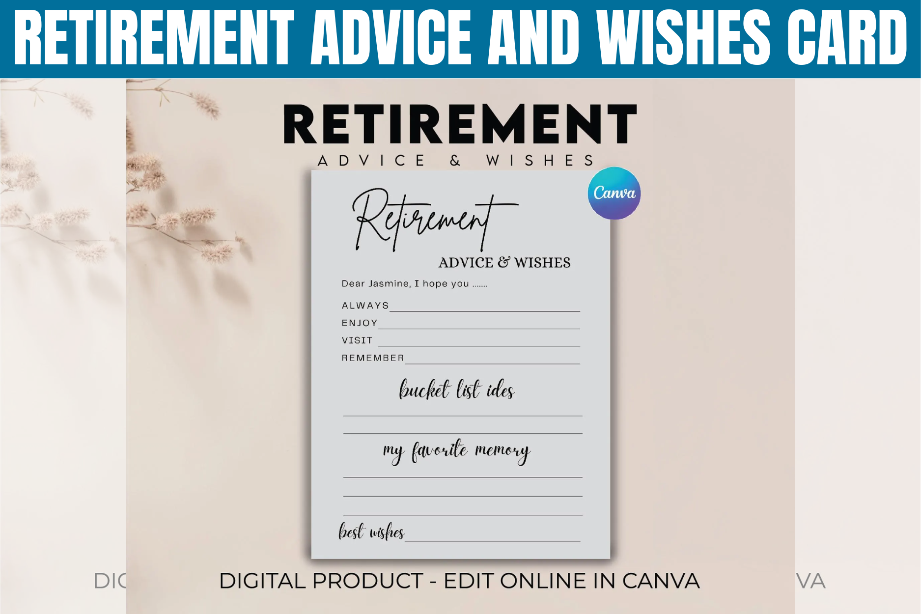 Retirement Advice and Wishes Card