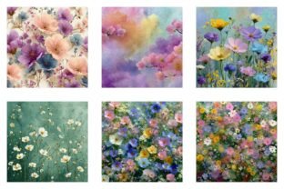 Spring Flowers Meadow Digital Paper Graphic by Print Magic · Creative ...