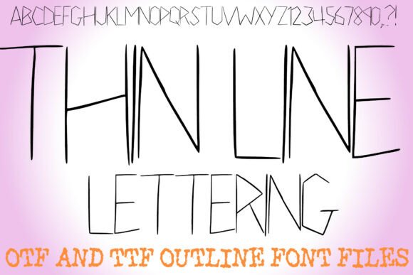 Thin Line Lettering Font - Lettering Fonts Aesthetic