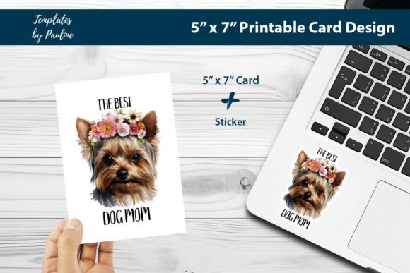 yorkshire terrier card best dog mom svg for shirts and printable gifts