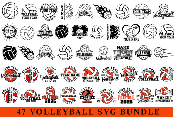 47 Volleyball Svg Bundle