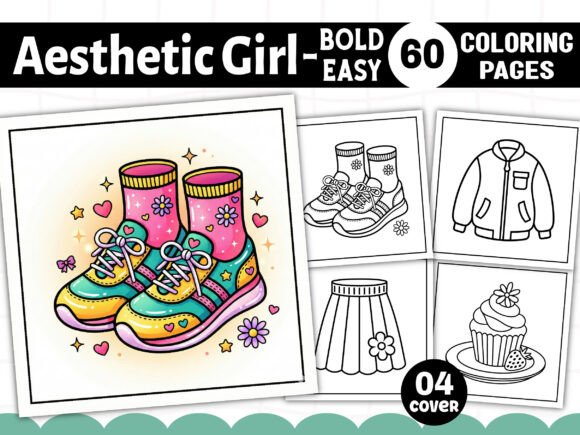 Aesthetic Girl Coloring Pages Bold Easy